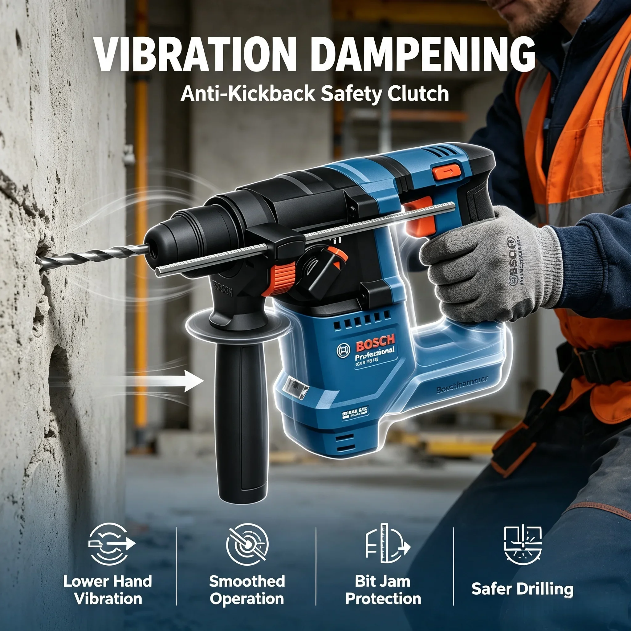 مطرقة دوارة لاسلكية Bosch GBH  - مراجعة Power Tools Professional وسعره